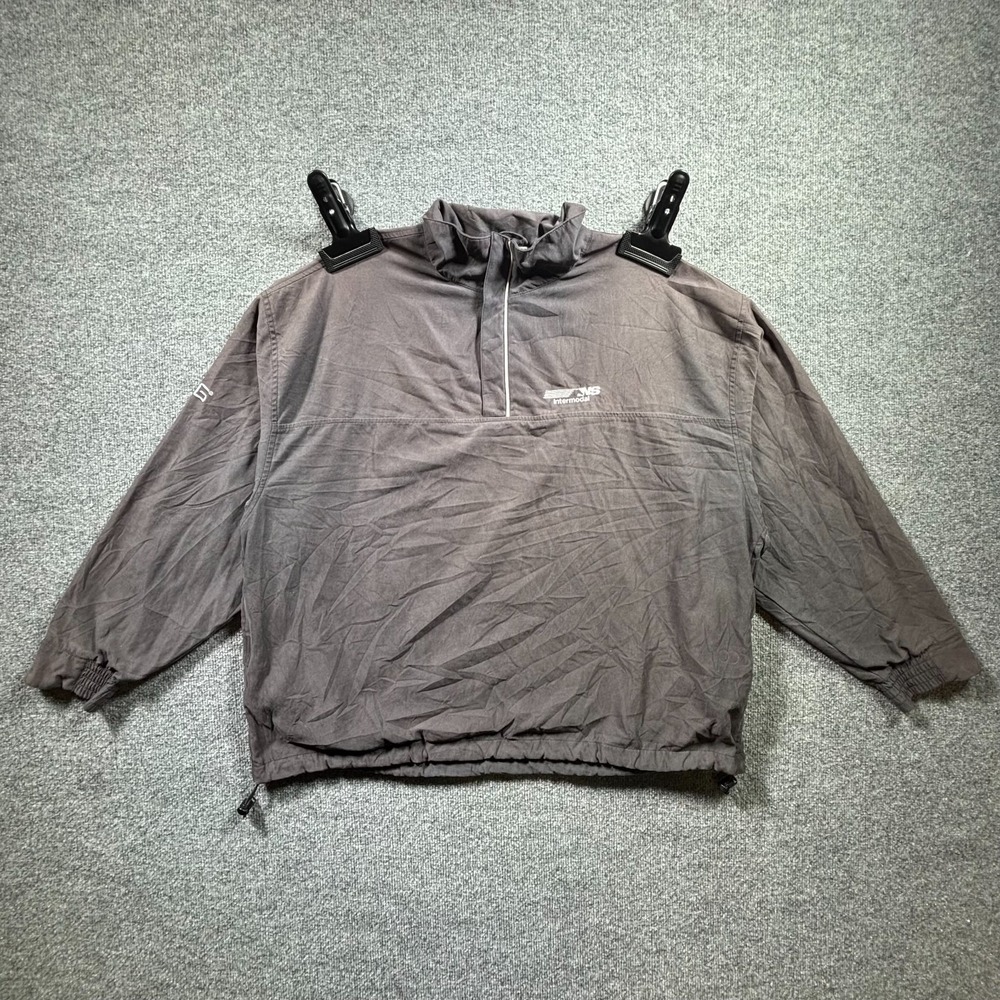 VTG PING Collection Golf Windbreaker Jacket Mens XL Gray 1/2 Zip NS Intermodal